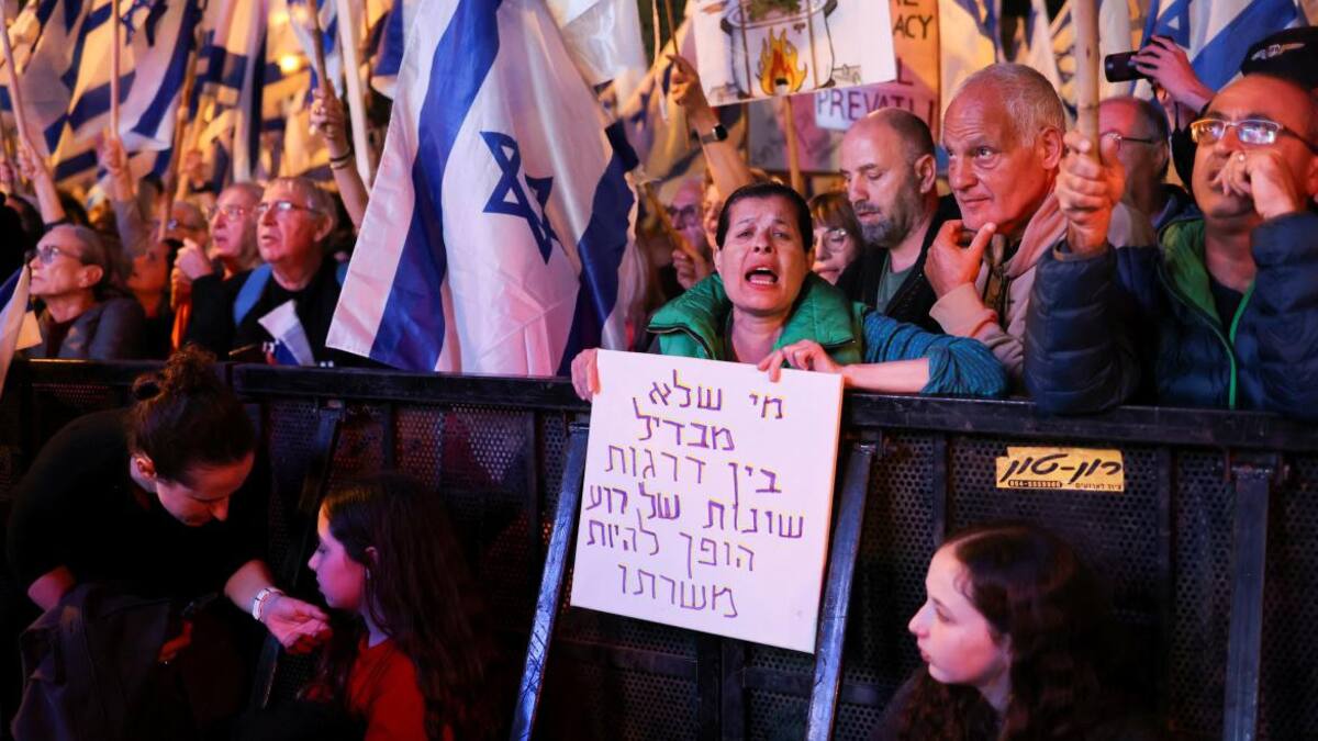 Siguen las protestas contra Netanyahu. Foto: Reuters.