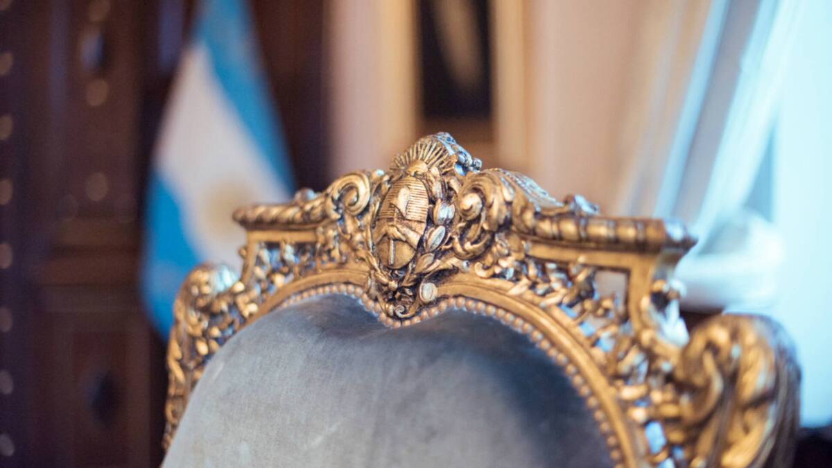Sillón presidencial. Foto: casarosada.gob.ar
