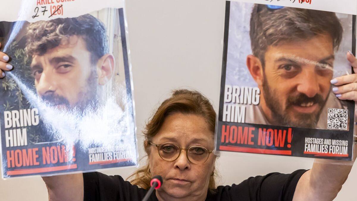 Silvia Cunio, la madre de dos rehenes, en una imagen anterior en la que pide la liberación de sus hijos.