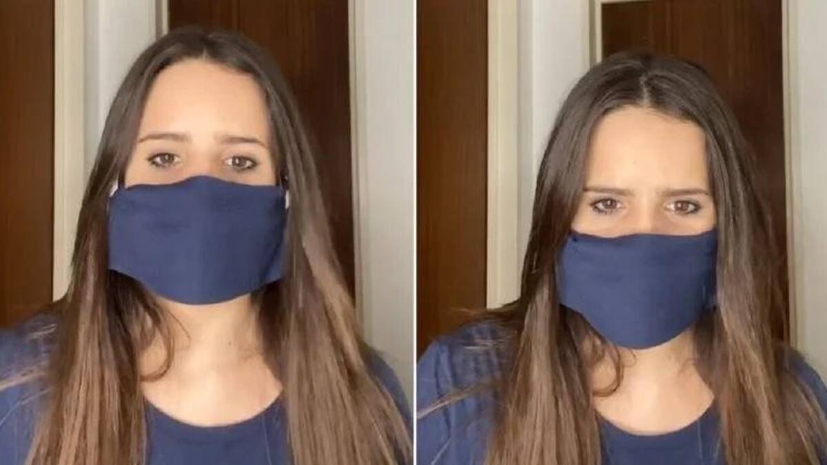 Sofi Morandi con tapabocas