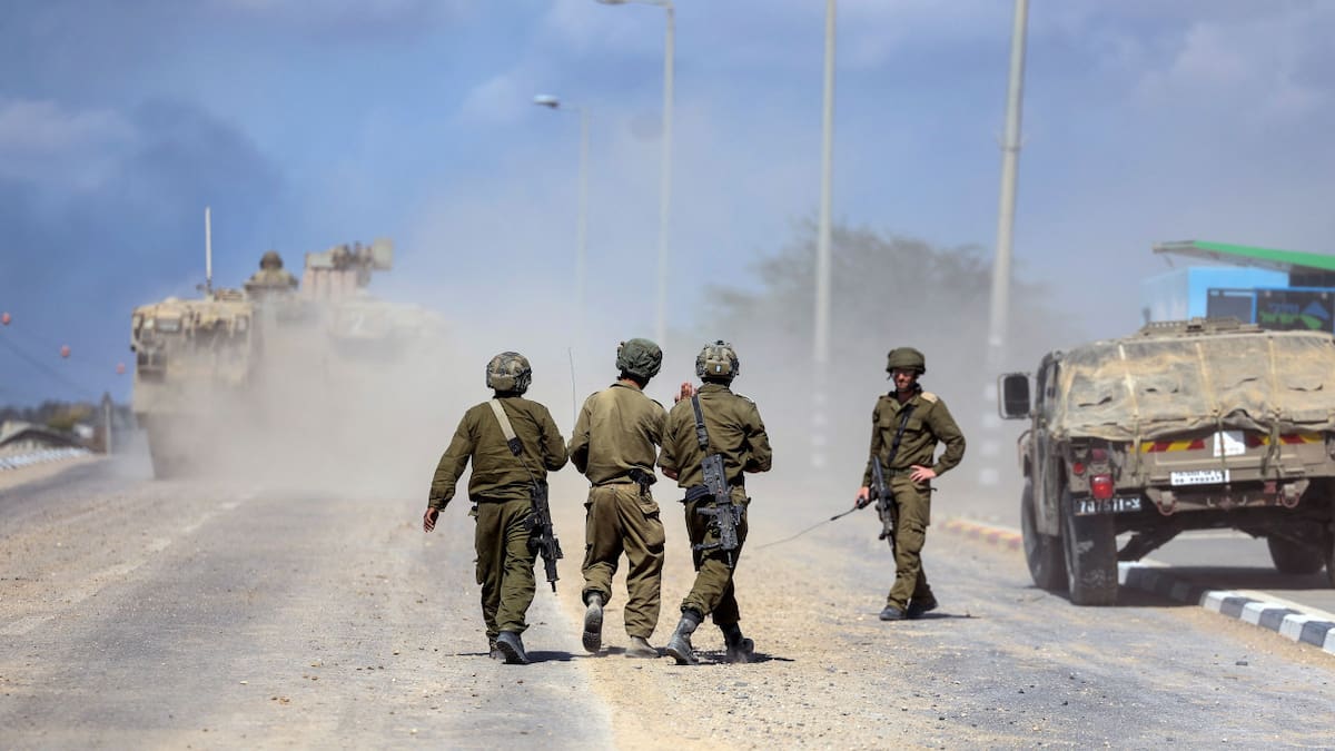 Soldados israelíes en la Franja de Gaza. Foto: NA.