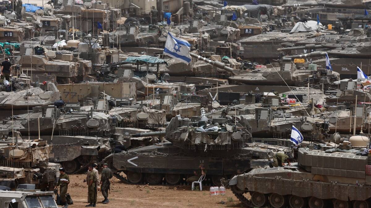 Soldados israelíes en la Franja de Gaza; guerra Israel-Hamás: Foto: Reuters