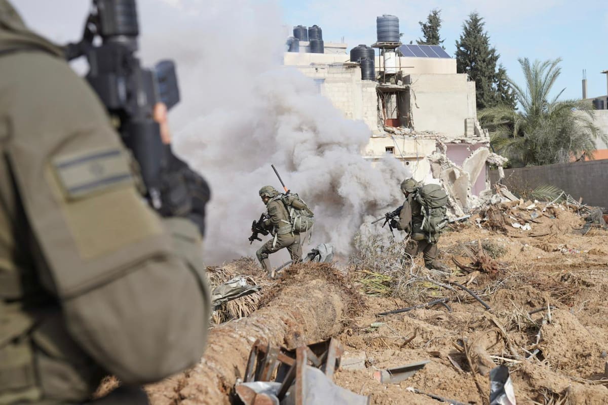 Soldados israelíes en la Franja de Gaza; guerra Israel-Hamás: Foto: X @idfonline