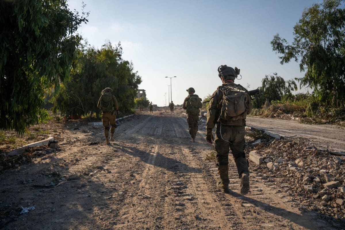 Soldados israelíes en la Franja de Gaza; guerra Israel-Hamás: Foto: X @idfonline