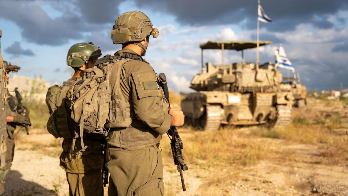 Soldados israelíes en la Franja de Gaza; guerra Israel-Hamás: Foto: X @idfonline
