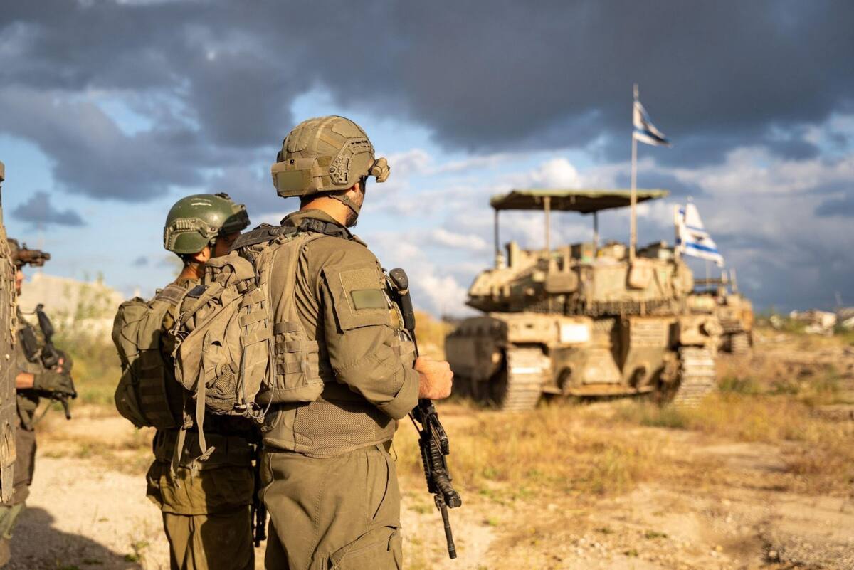 Soldados israelíes en la Franja de Gaza; guerra Israel-Hamás: Foto: X @idfonline