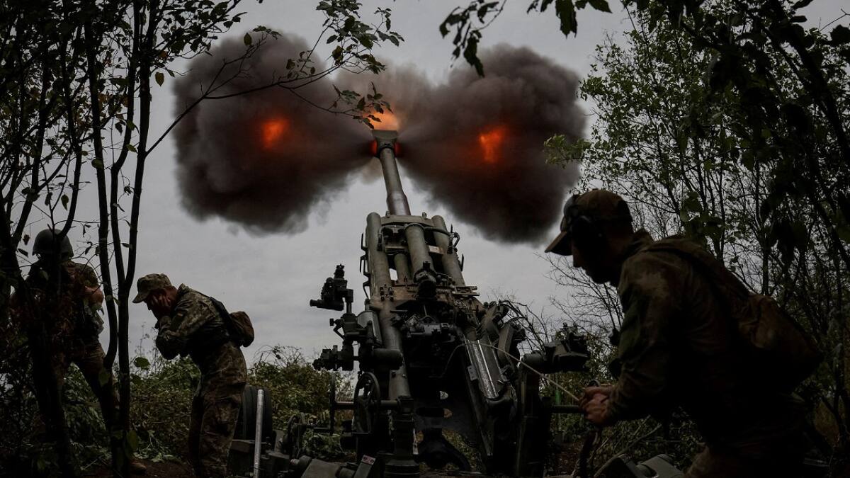 Soldados ucranianos en guerra contra Rusia. Foto: Reuters/Gleb Garanich.