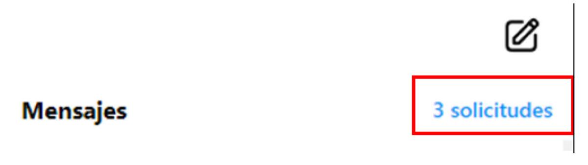 Solicitudes de mensajes en Instagram.