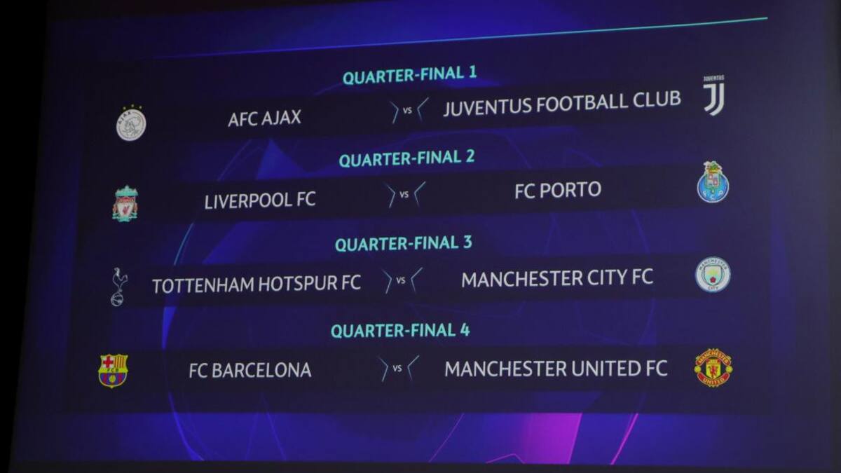 Sorteo de cuartos de final de Champions League (Reuters)