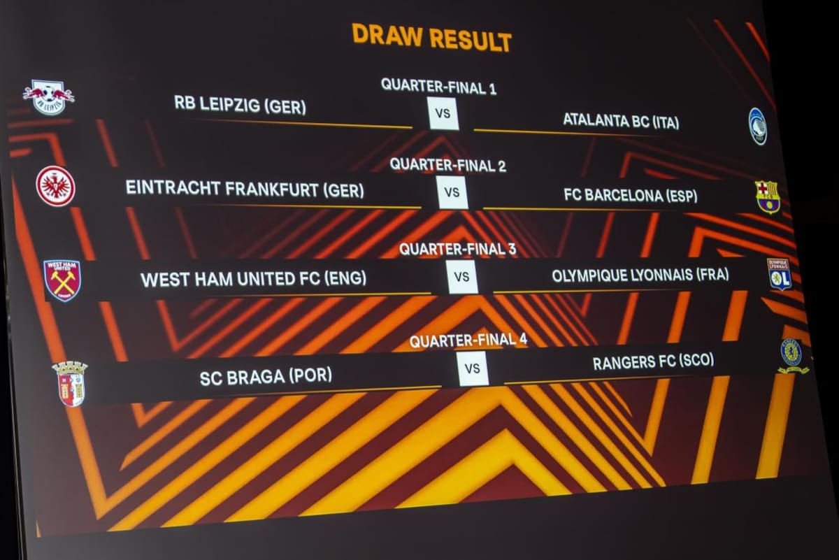 Sorteo de cuartos de final de Europa League 2022, AGENCIA EFE