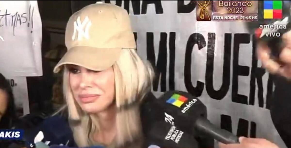 Stefy Xipolitakis en la marcha contra Aníbal Lotocki. Foto: captura América