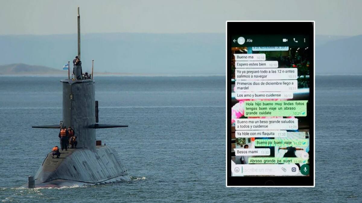 Submarino ARA San Juan - Mensaje de WhatsApp