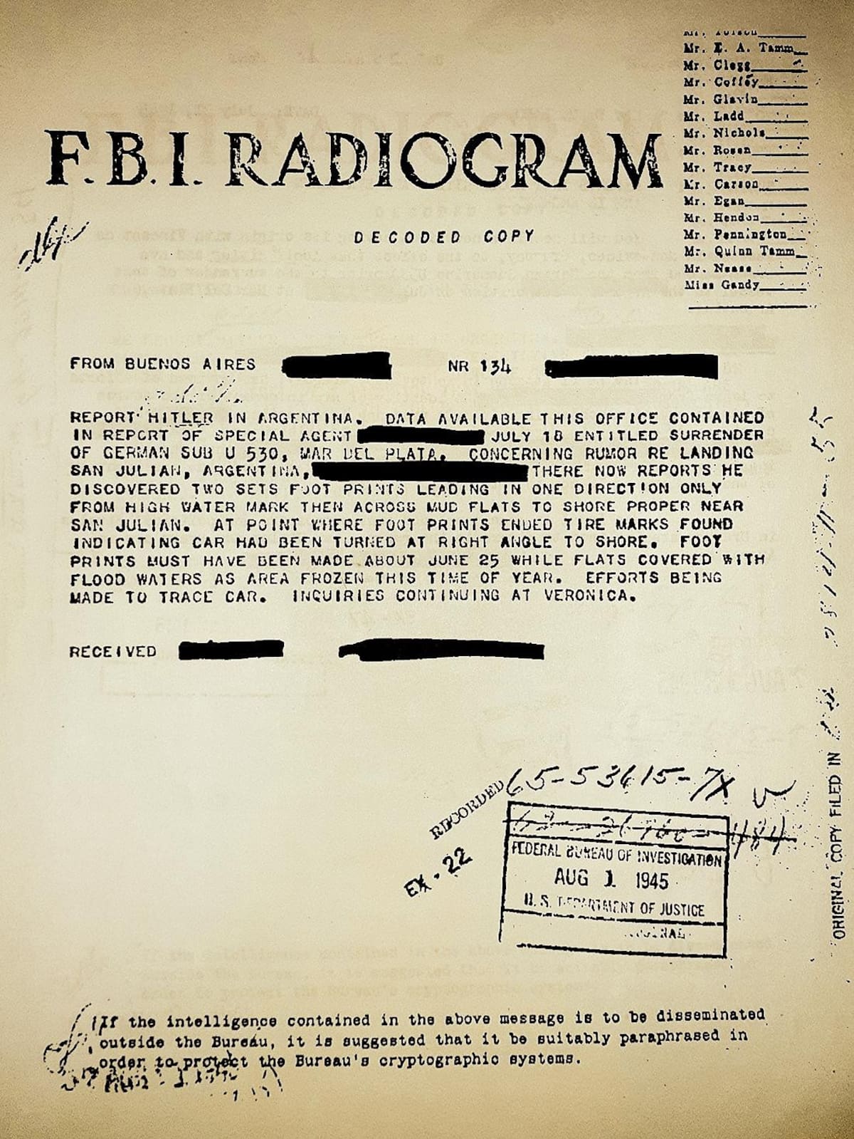 Submarino nazi U530 en Argentina