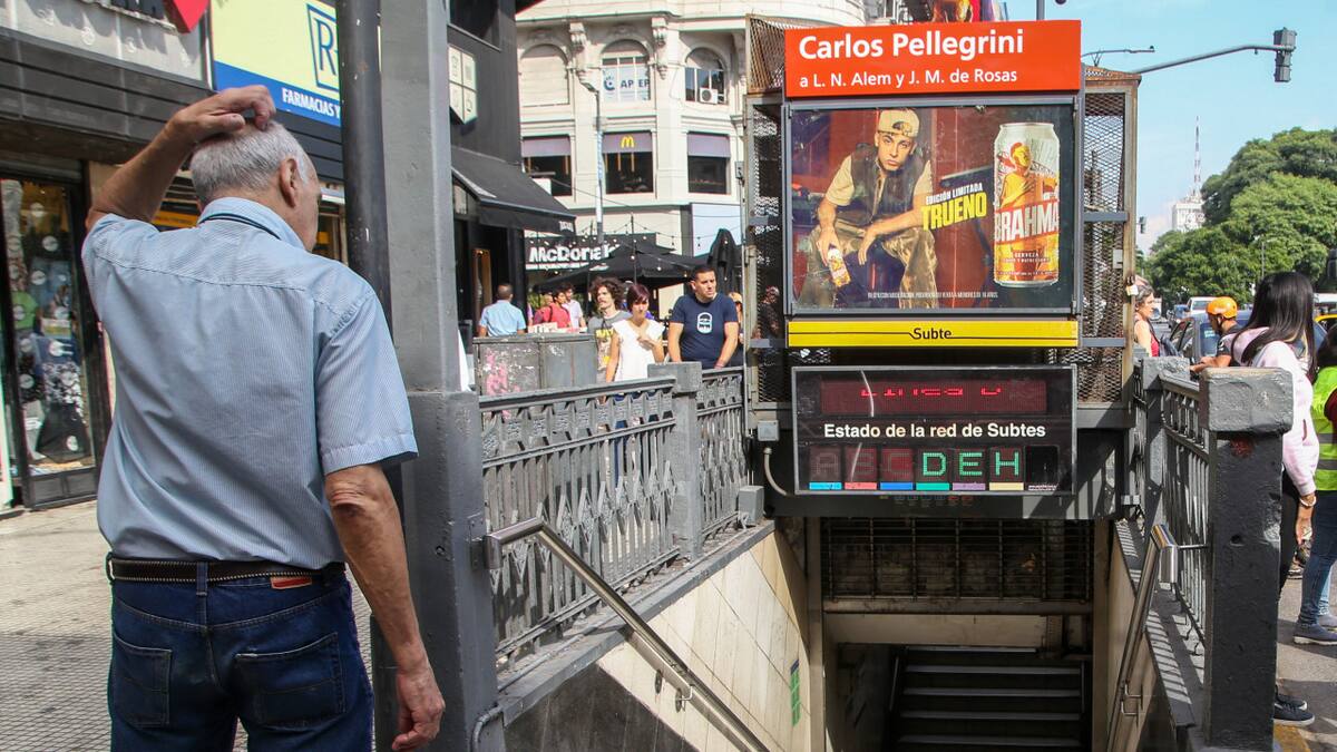 Paro de subtes. Foto: NA.