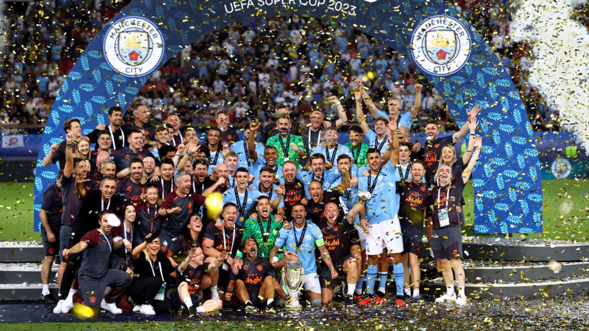 Manchester City de Julián Álvarez se impuso por penales ante el Sevilla de los argentinos y se quedó con la Supercopa de Europa