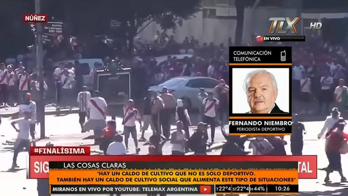 Superfinal de Copa Libertadores, Fernando Niembro, Boca, River, fútbol, incidentes, Radio Latina