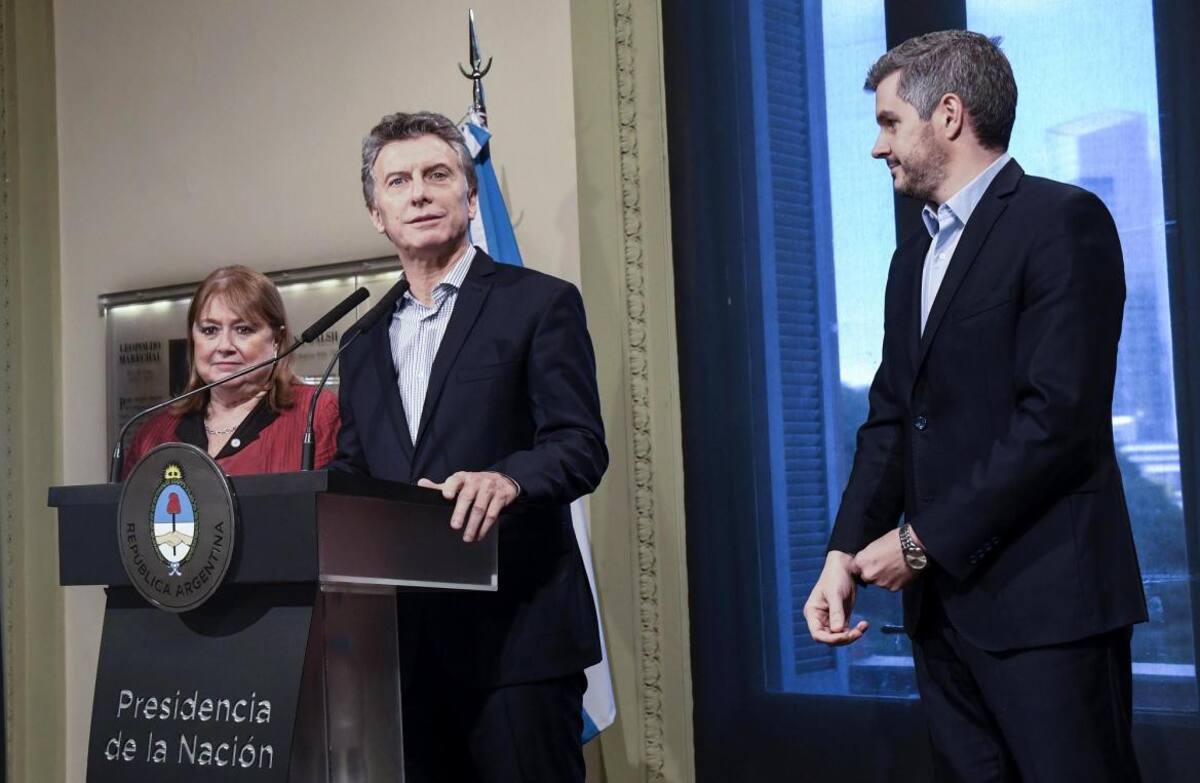 Susana Malcorra - Mauricio Macri - Marcos Peña DYN