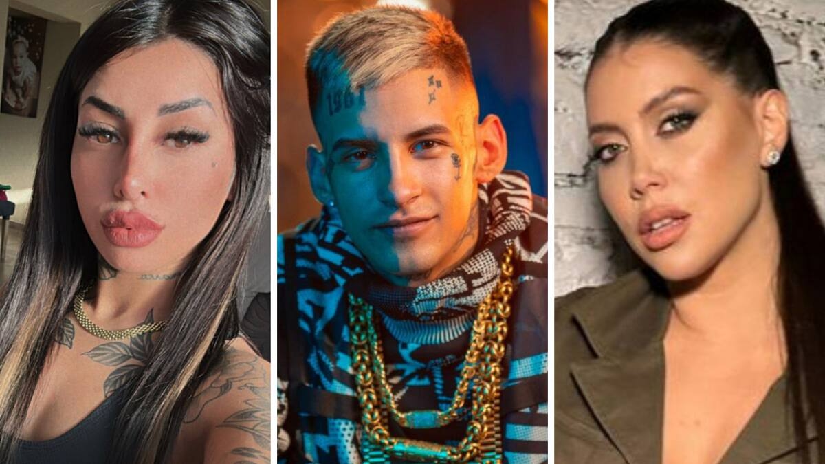 Tamara Baéz, L-Gante, Wanda Nara. Foto: Instagram
