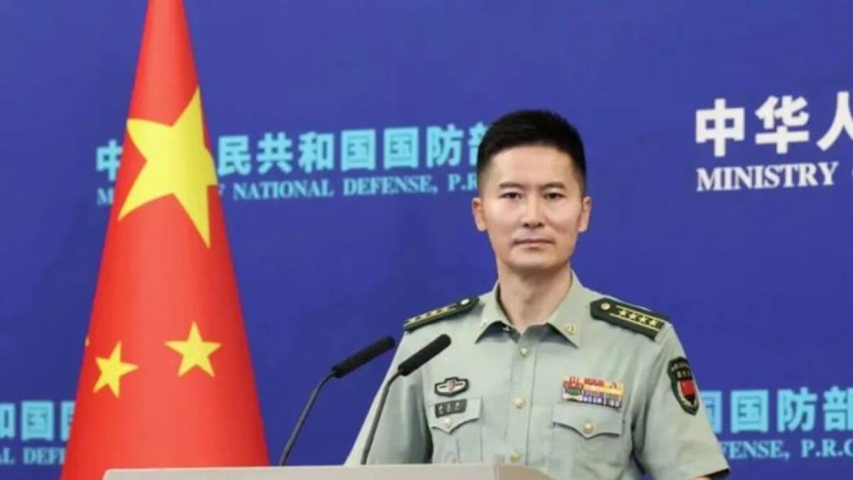 Tan Kefei, portavoz del Ministerio de Defensa chino. Foto: Twitter/ @globaltimesnews