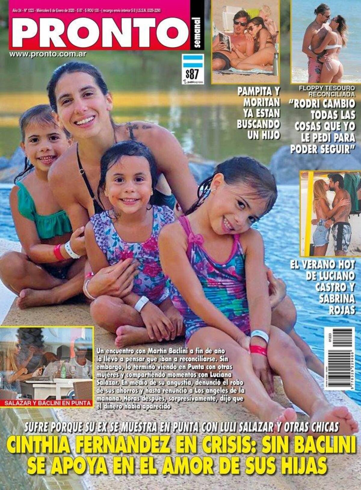 Tapa revista Pronto, 08/01/2020, Cinthia Fernández