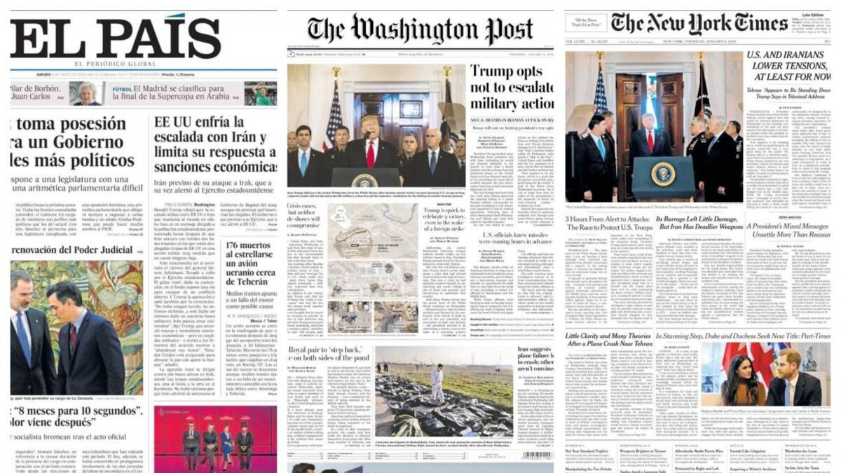 Tapas de diarios internacionales, jueves 9 de enero