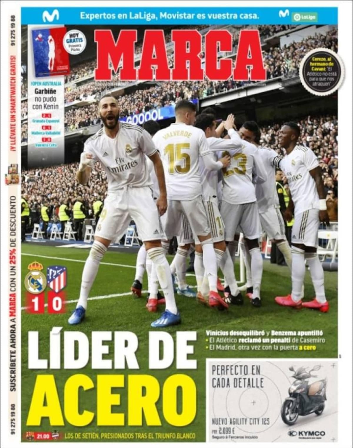 Tapas de diarios, Marca, domingo 2 de febrero de 2020
