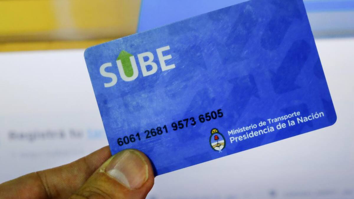 Tarjeta SUBE. Foto: NA