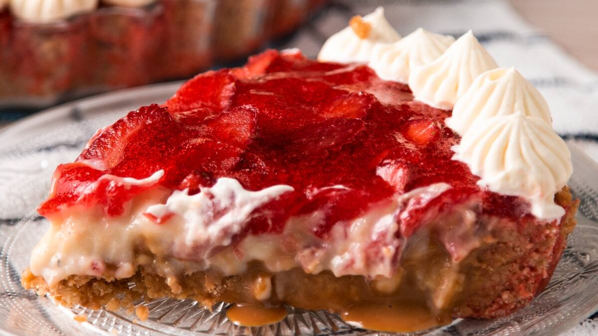 Tarta de frutillas. Foto: tastemade