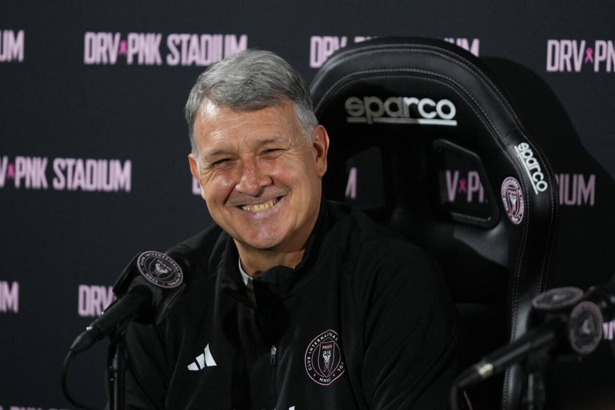 Tata Martino presentado en el Inter de Miami. Foto: Reuters