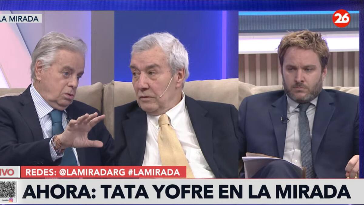 Tata Yofre en La Mirada de Roberto García. Foto: Canal 26.
