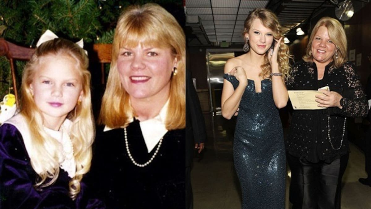 Taylor Swift junto a Andrea, su madre.