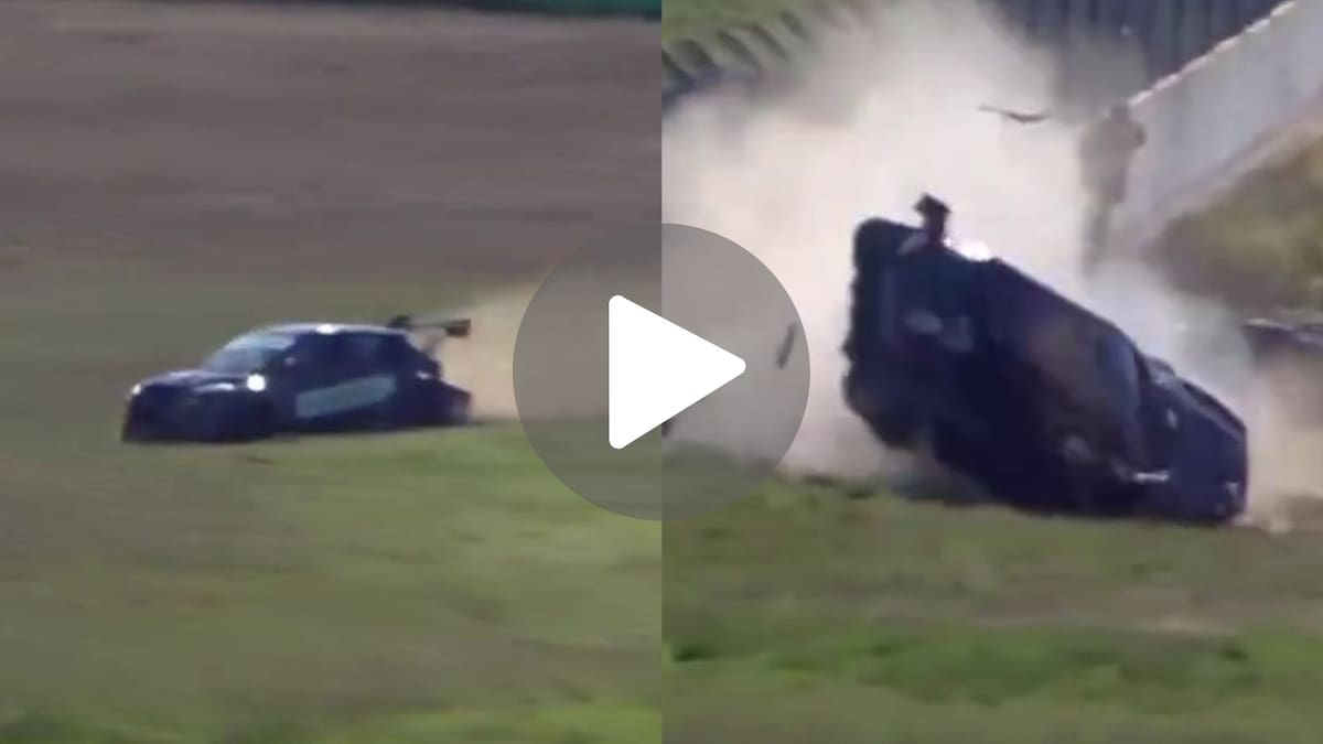 El video del impresionante accidente en el TC2000: un piloto se despistó, chocó contra un muro y volcó