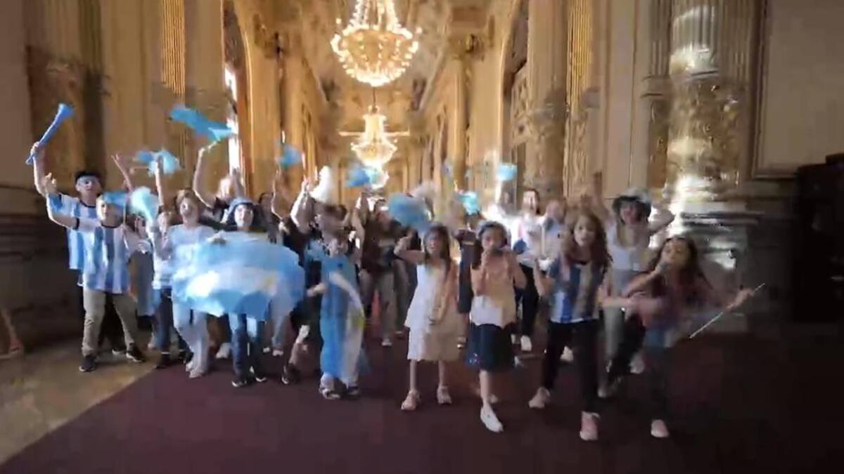 Teatro Colón, coro de niños, Mundial, captura de video
