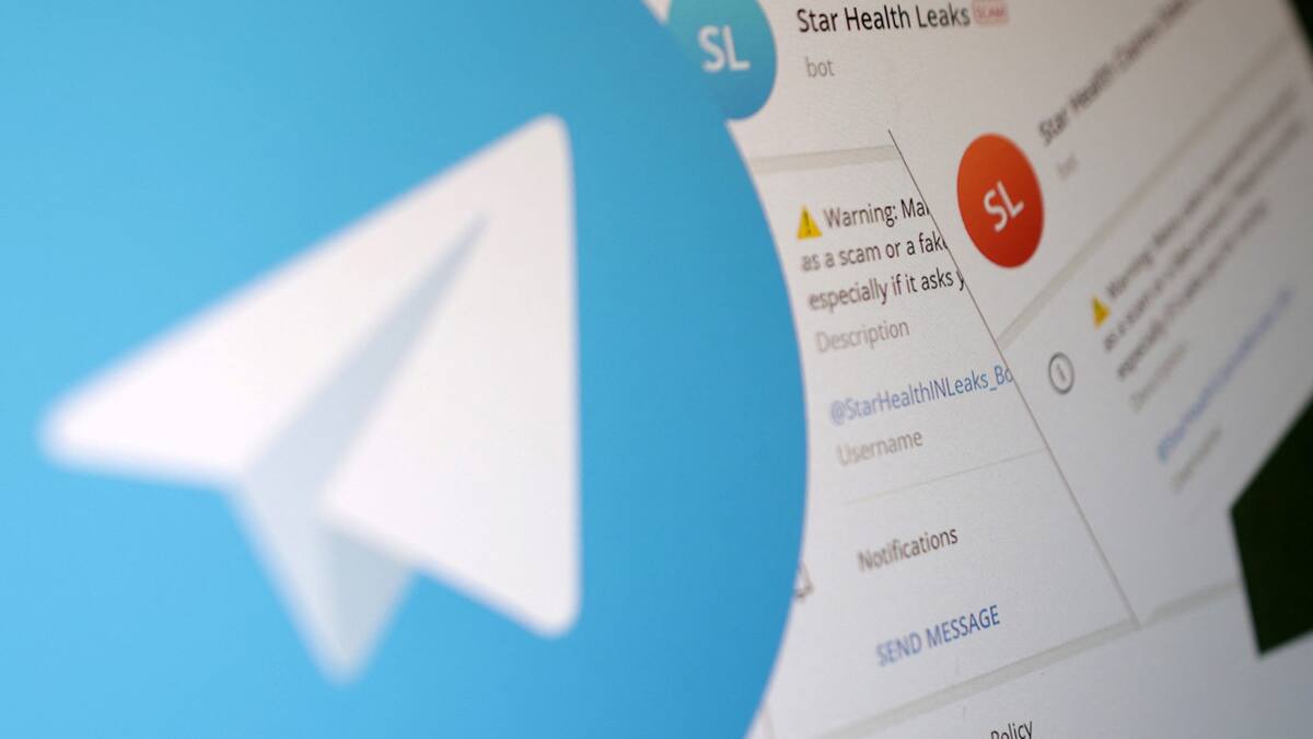 Telegram, aplicación de mensajería. Foto: Reuters.
