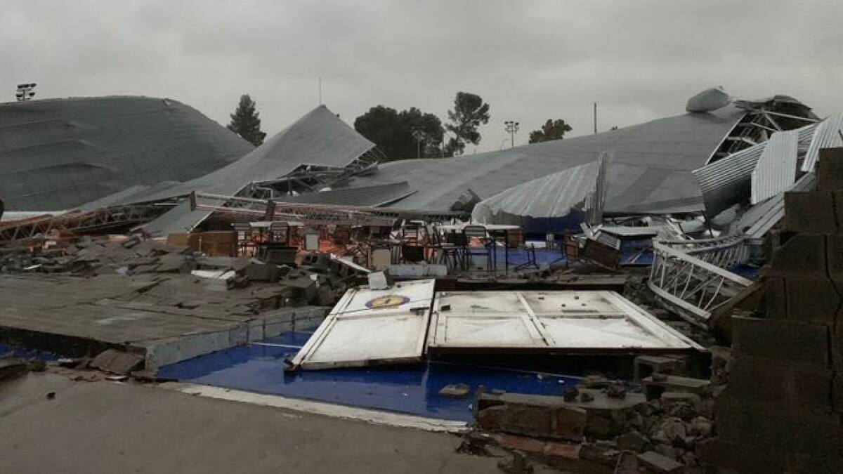 Temporal en Bahía Blanca. Foto: X