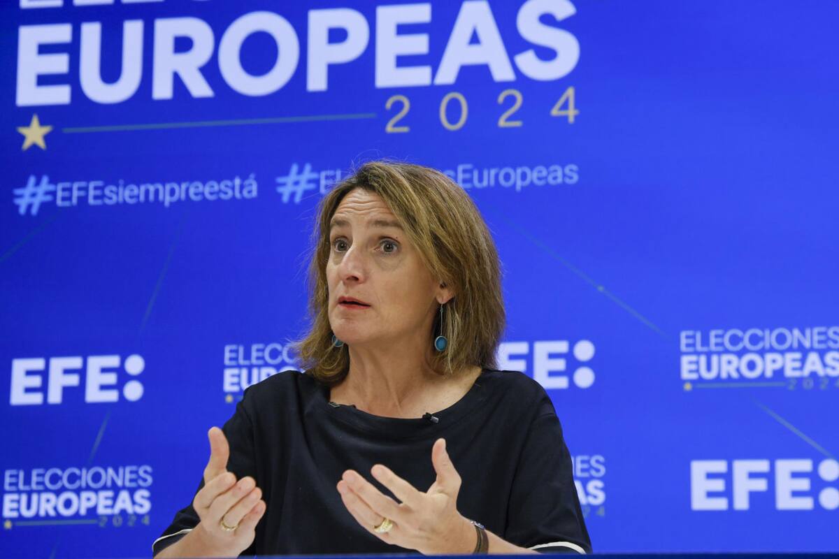 Teresa Ribera, candidata del Partido Socialista Obrero Español a las elecciones europeas. Foto: EFE.