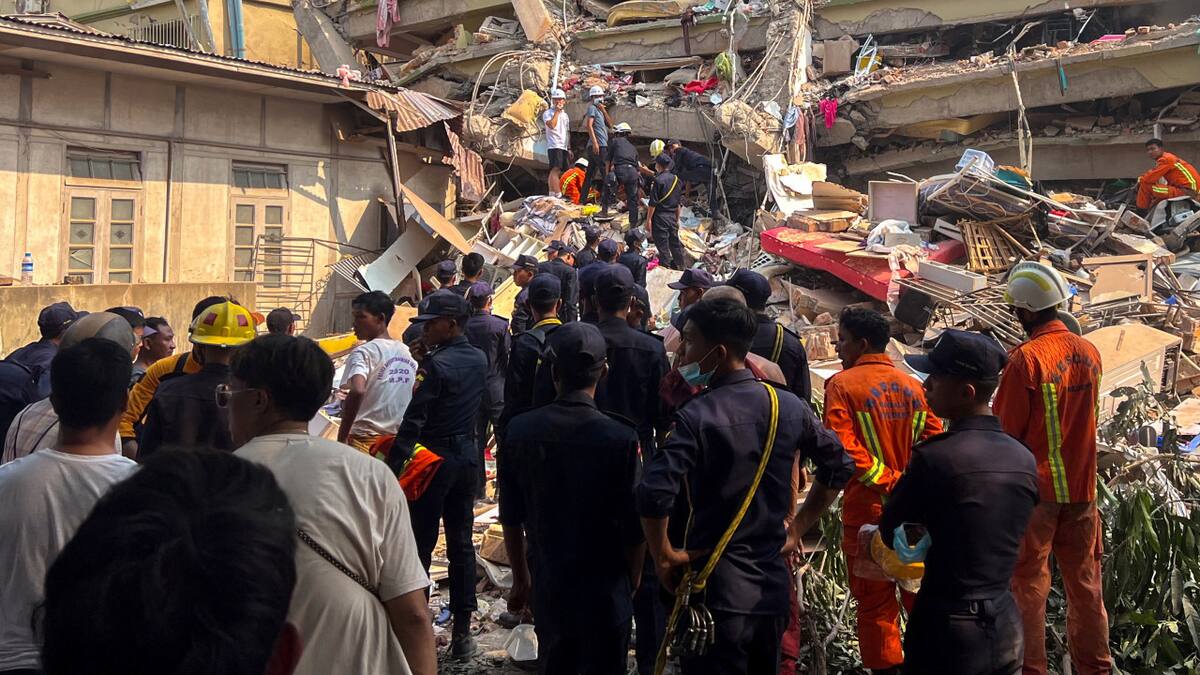Terremoto en Myanmar (Birmania). Foto: Reuters.