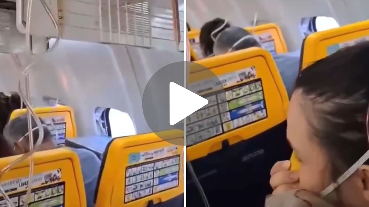 Terror en un vuelo de Ryanair: una pieza del motor rompió una ventanilla y un pasajero fue parcialmente succionado
