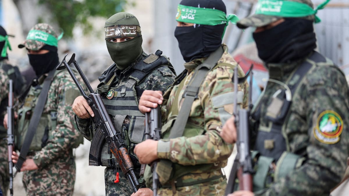Terroristas de Hamás. Foto: Reuters/Ramadan Abed