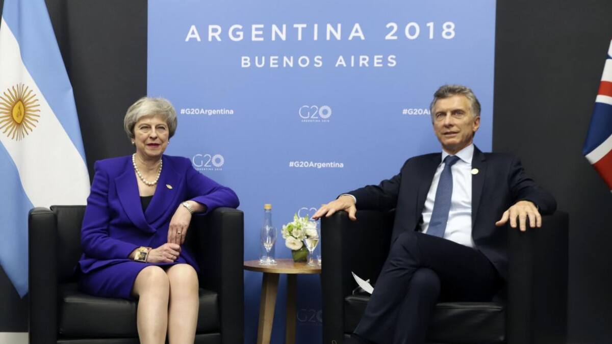 Theresa May - Mauricio Macri encuentro G20 (Agencia NA)