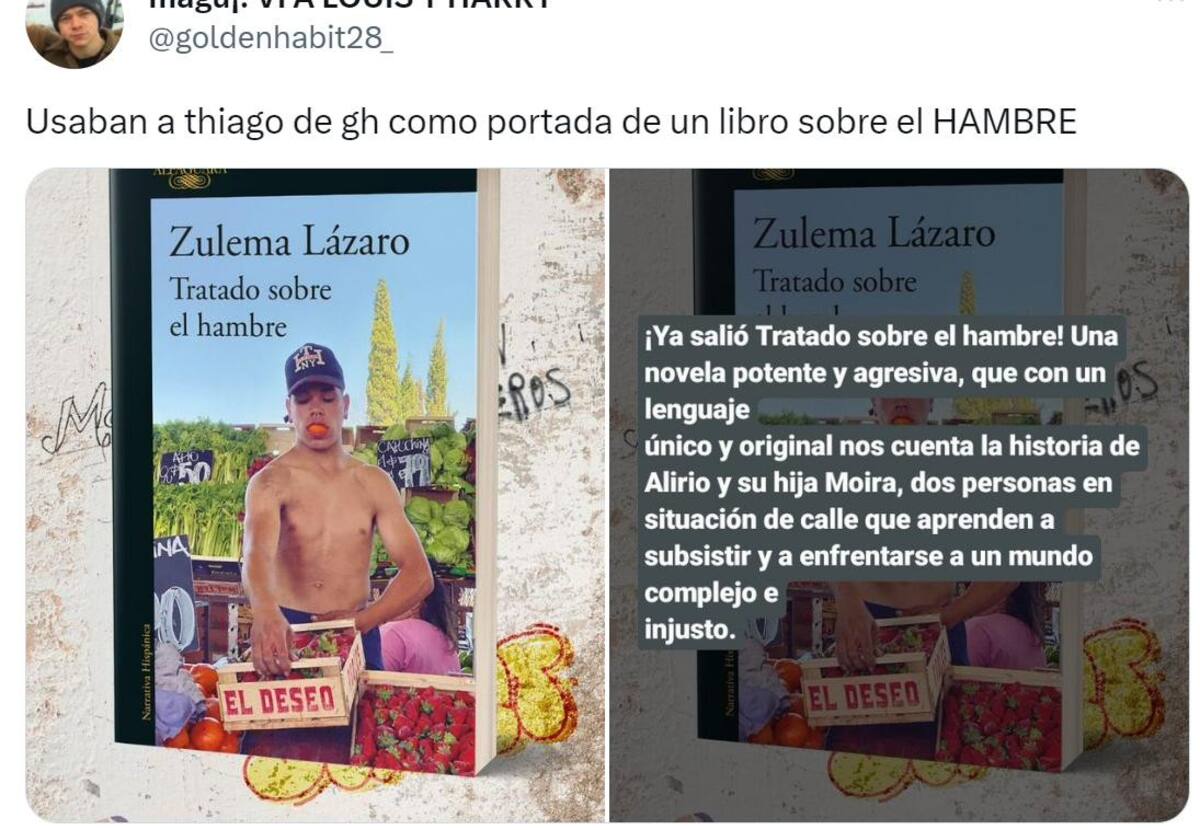 Thiago de GH en la tapa de un libro. Foto: Twitter.