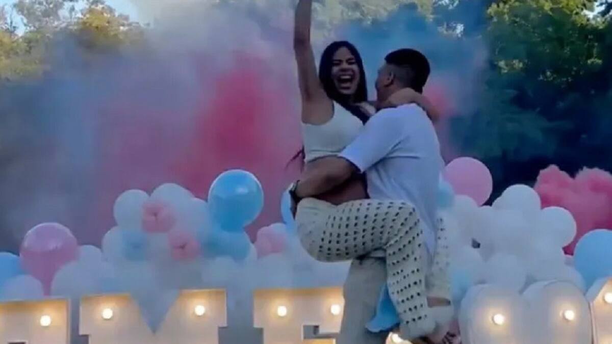 Thiago y Daniela Celis revelaron el sexo de sus bebés. Foto: NA.