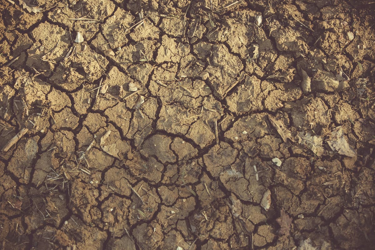 Tierra seca, sequía, agro. Foto: Pexels.