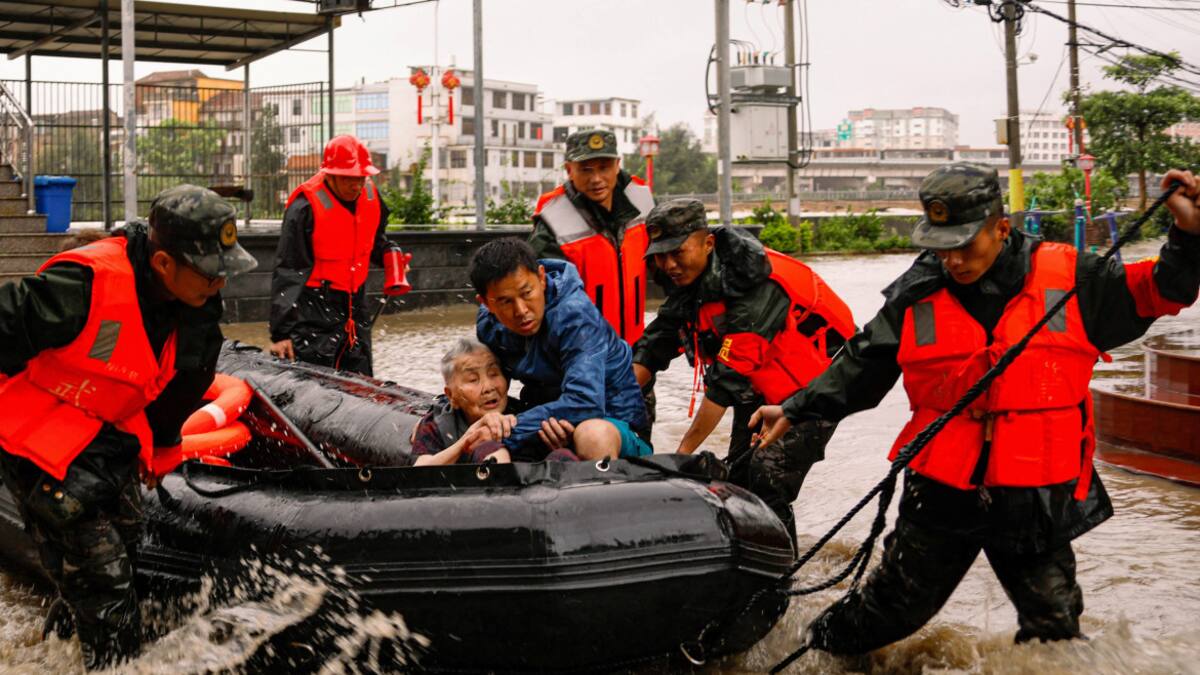 Tifón en China. Foto: Reuters.