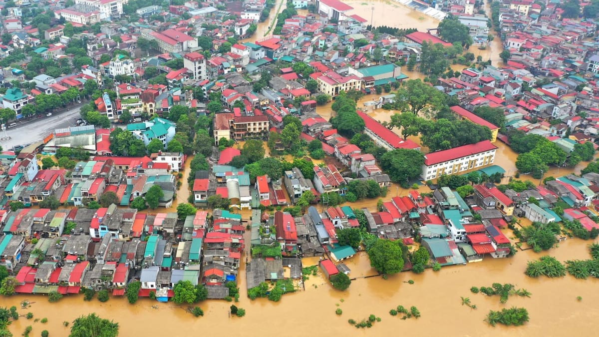 Tifón en Vietnam. Foto: EFE.