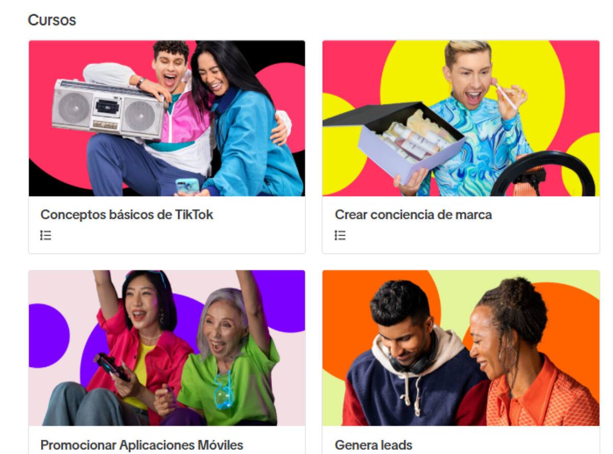 TikTok Academy. Fuente: TikTok