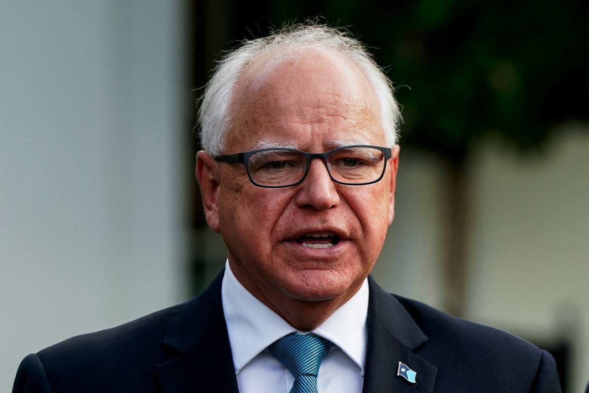 Tim Walz, candidato a vicepresidente de Estados Unidos. Foto: Reuters.