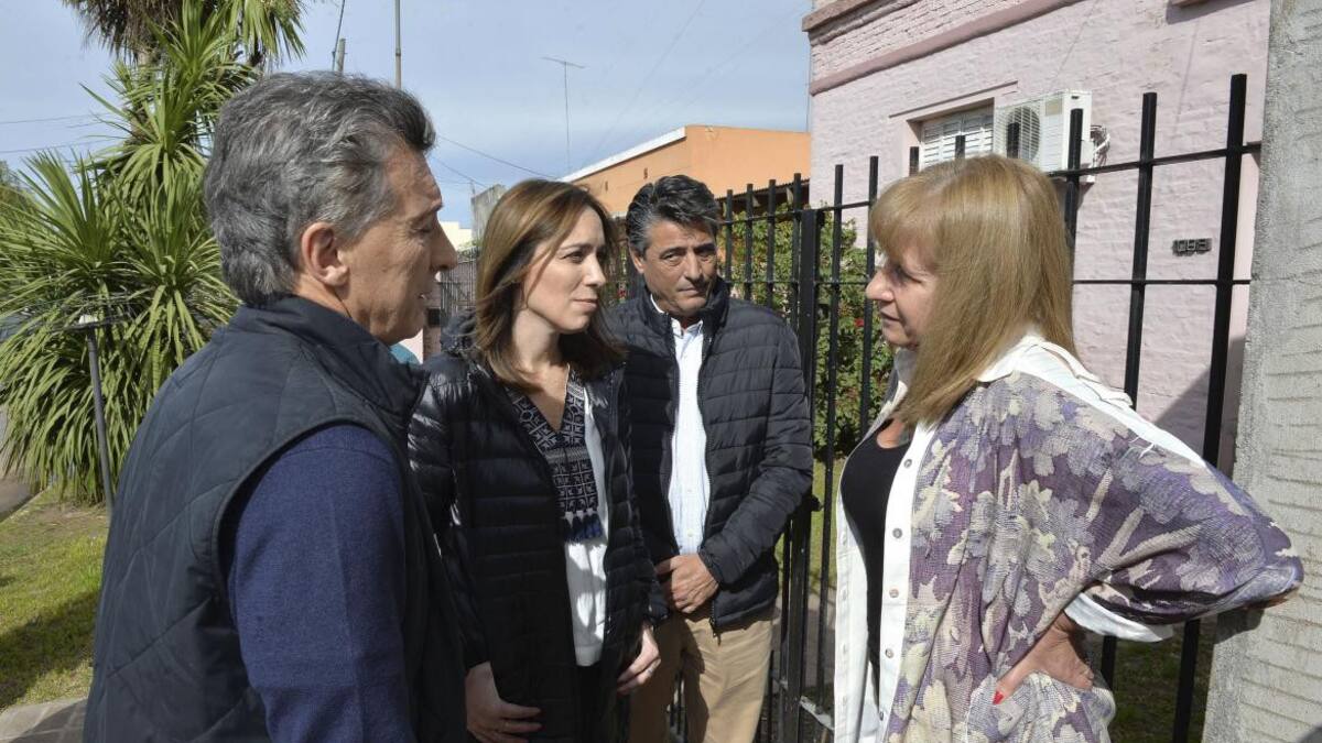 Timbreo de Mauricio Macri y María Eugenia Vidal (NA)