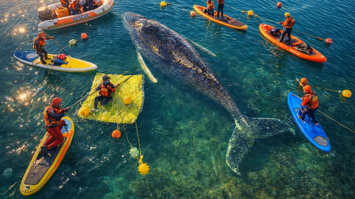 Preocupación por Timmy, la ballena atrapada en el mar Báltico: el desesperado intento por salvarla antes de que sea tarde