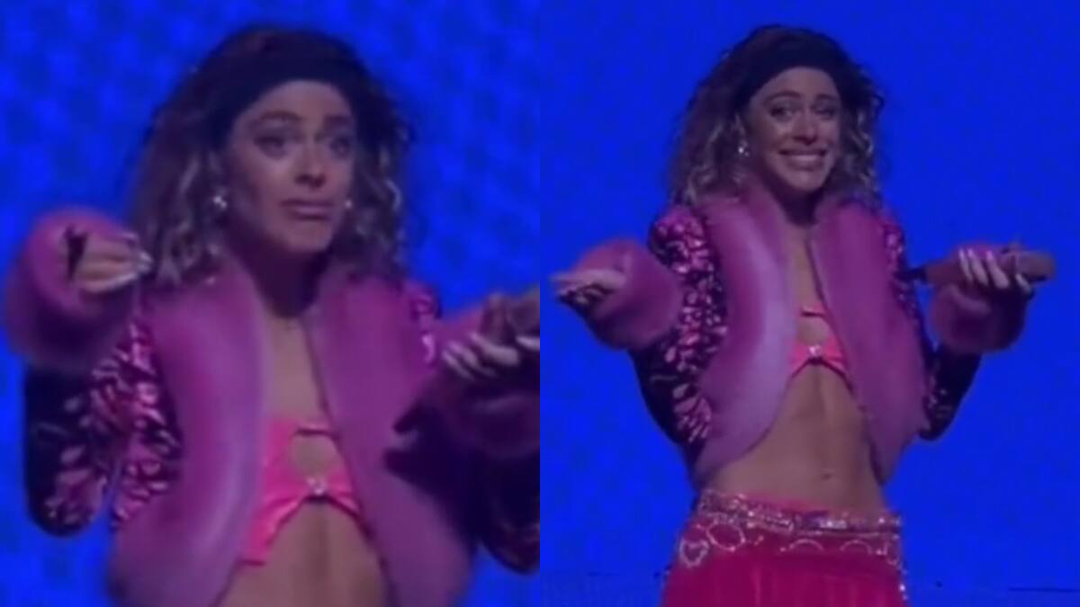 Tini Stoessel se olvidó la letra de la canción donde colaboró con Emilia. Foto: captura.